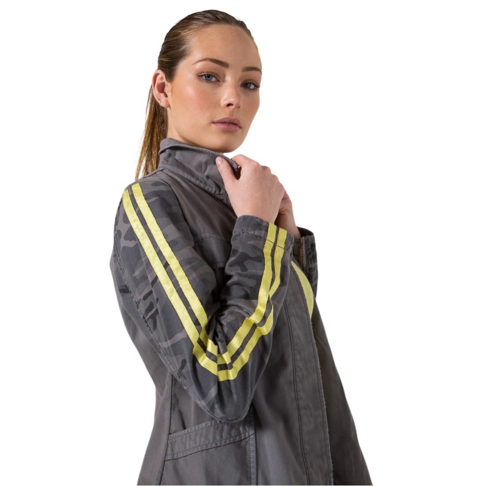 New Military Utiliy Jacket Blazer Camo Stripe Fitted Academia Preppy Da Nang NWT - Picture 2 of 14